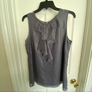 Loft woman’s sleeveless blouse size medium gray